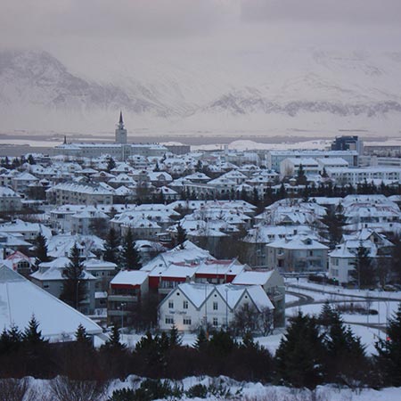 snowy city