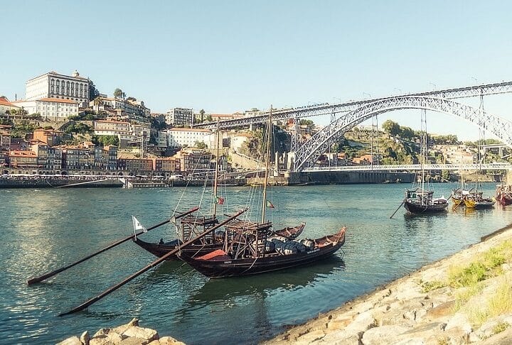 boats and bridge