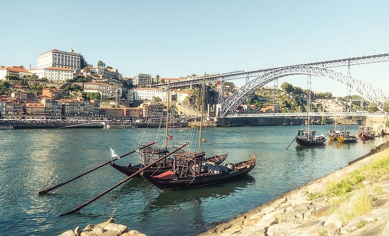 boats and bridge