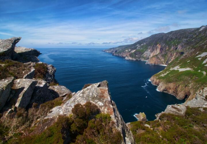 landscape photography of mountain near body of water