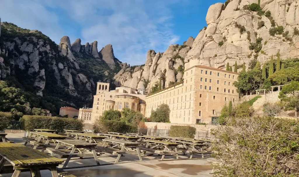 Montserrat Abbey perched in the mountains of Catalonia