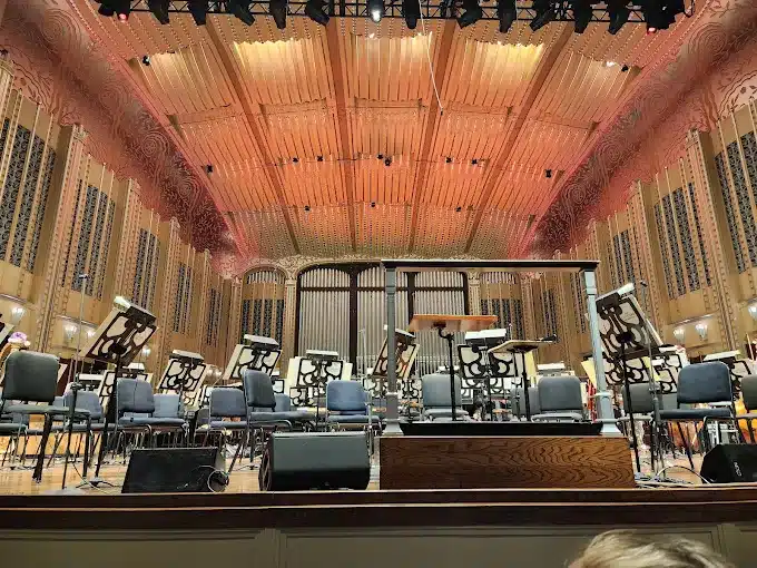 Stage view inside Severance Music Center