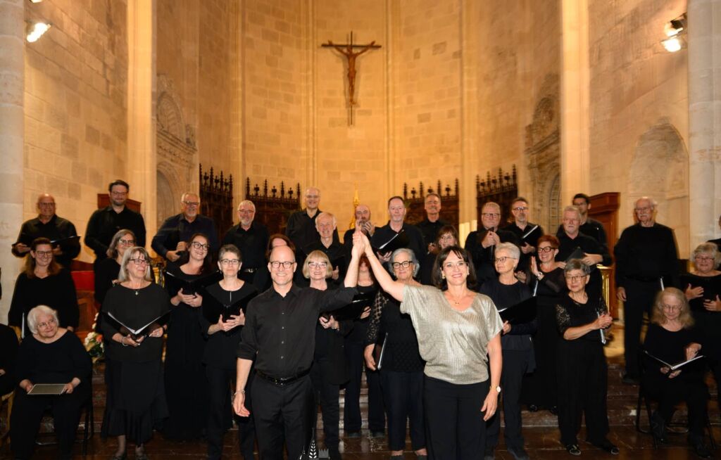 Choir performing in a historic venue during an Encore Tours performance tour
