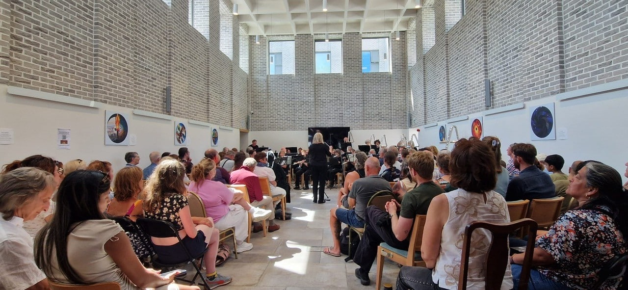 ContraFlute performs for a full audience at Kylemore Abbey in Ireland